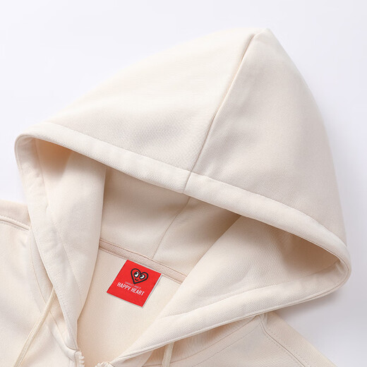 Charles Heart and Wang Churan's same style velvet cardigan hooded sweatshirt for men and women simple top casual jacket light khaki M