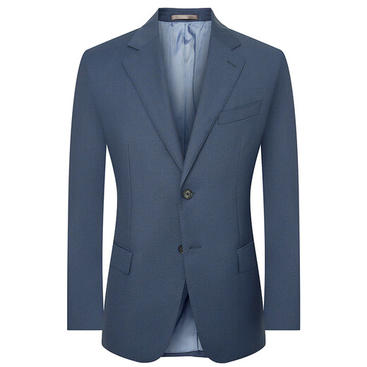 Angel Bird Men's Suit (Top) Wool Straight Single Slit Fragrance Suit KEBB246030U Blue 52B