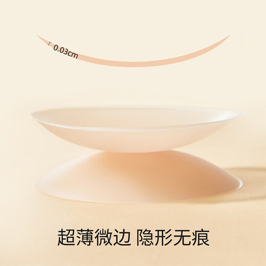 幸棉（LUCKMEEY）硅胶乳贴防凸点防滑胸贴女士薄婚纱吊带无痕【1对装】 圆形