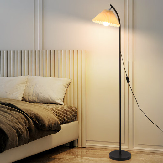 
Shantoulin Village pleated floor lamp LED postmodern creative living room lamp warm atmosphere bedroom bedside lamp Guangdong Zhongshan lamp 1396-warm light-5W