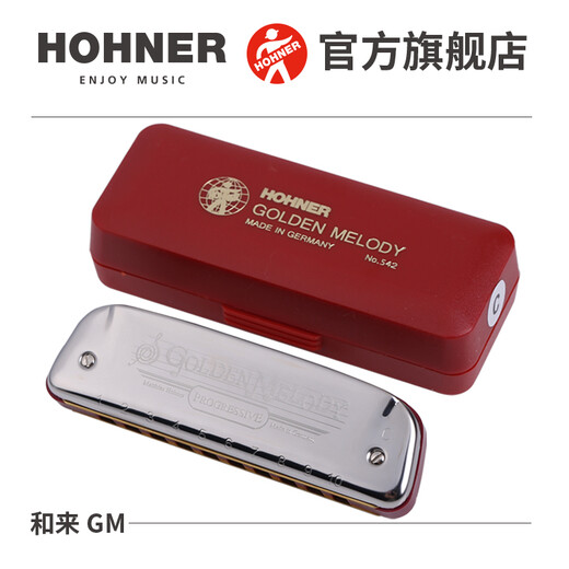 HOHNER德国和来Golden melody十孔10口琴GM布鲁斯蓝调成人口琴 10孔C调PADDY音阶