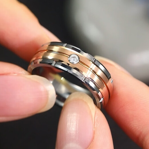 Saya moissanite diamond ring men's trendy index finger single ring men's fashion ring moissanite high-end niche men's ring national standard No. 21 moissanite