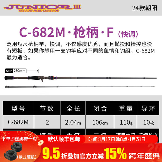 NS Blackhole Köderstange 24 neues Modell Chaoyang mit hohem Kohlenstoff mit leichtem System mit leichter Insektenbasis-System mit weitem verwendeten Fernstangenfischen zum Angeln zum Angeln zum Angeln zum Angeln zum Fischen für Fische mit Tintenfisch 2,04-m-Pistole Griff C-682m