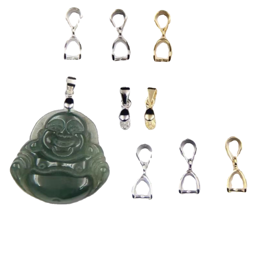 Fat Donglai same style 18k cow nostril pendant buckle left and right holes rose gold gold Au750 jade pendant jade pendant buckle head jade gold left and right holes cow nostril large size
