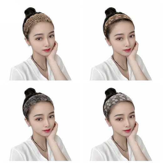 Biyun middle-aged and elderly hairbands to cover white hair for women, versatile wide-brimmed hairpins, ultra-wide headbands, hairbands for women, 2024 new headwear, rose silver gray F0012