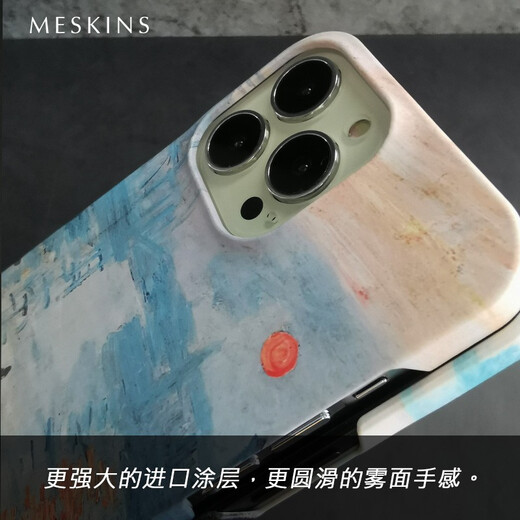 meskins Meskins苹果手机壳莫奈油画系列手感壳苹果男女新款壳磨砂防摔来图定制超薄卡通简约 3893@iPhone13 pro Max