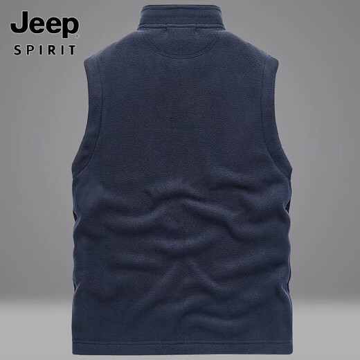 Jeep (Jeep) Outdoor Fleece Vest Spring and Automn Men's Sweathirt Men's Vest Moullinging Mounthenering Warm Fleece Horse Clip Men's Men's Veste grande taille 9903 Gray 2xl