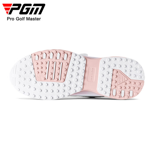 PGM golf women's waterproof shoes knob lace sneakers anti-slip spikes golf shoes white pink size 38