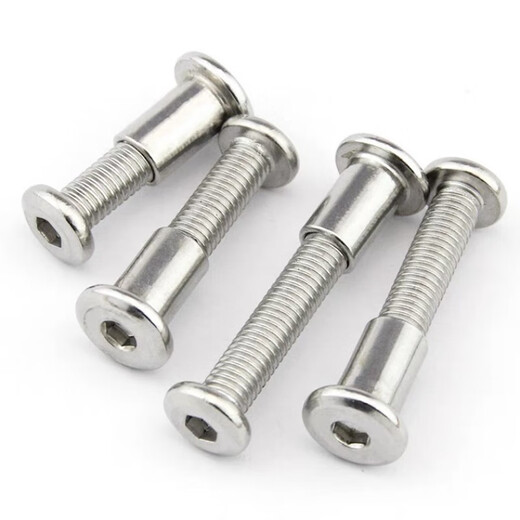 Ai style M6 edge hexagonal locking screw combination crib connection butt flat head screw nut plywood nut 6*110 screw + 6*12 plywood mother 10 sets