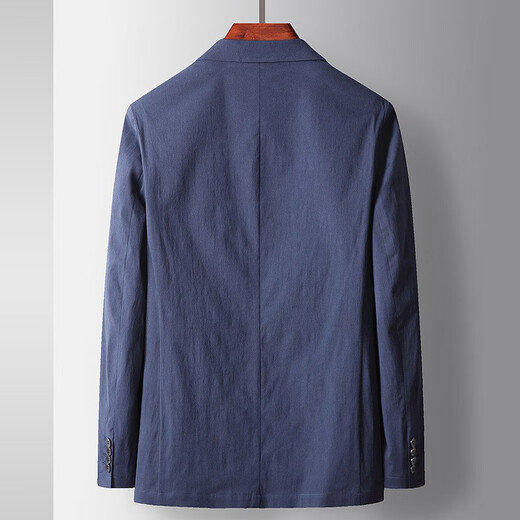 Walker Shop 休闲西服男春秋季薄款微弹轻奢商务西装中青年抗皱免烫便西外套 蓝色 2XL (185) 建议160-175斤