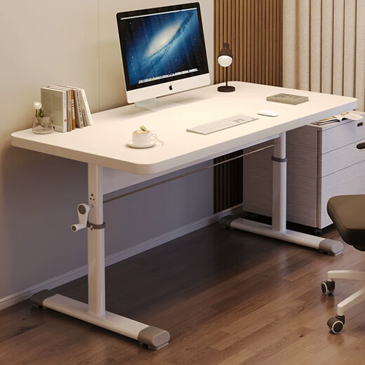Zhuobo computer desk lifting table desk study table student writing table long table BZ07 white 120*60cm