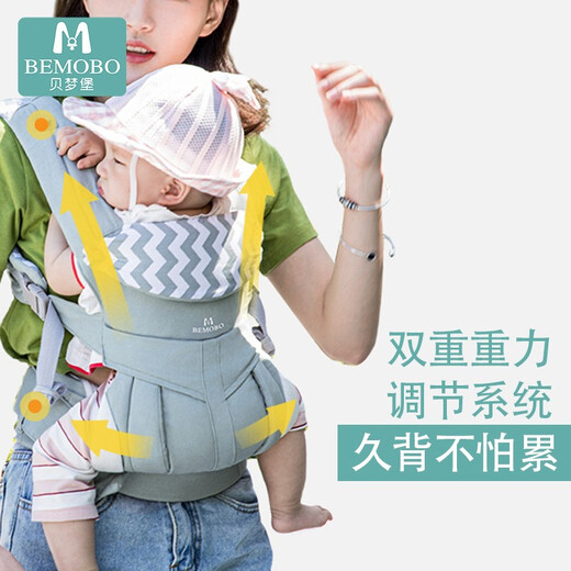 Bemobo抱娃神器婴儿背带新生儿多功能前抱式横抱式抱托简易外出宝宝背巾 OMNI尼罗绿