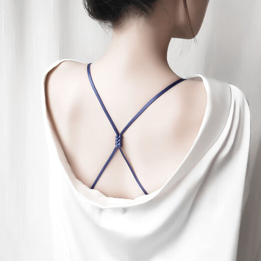 桑琴美背透明肩带隐形防滑内衣配件可外露文胸带子夏季性感胸罩带交叉 白色1.5扣