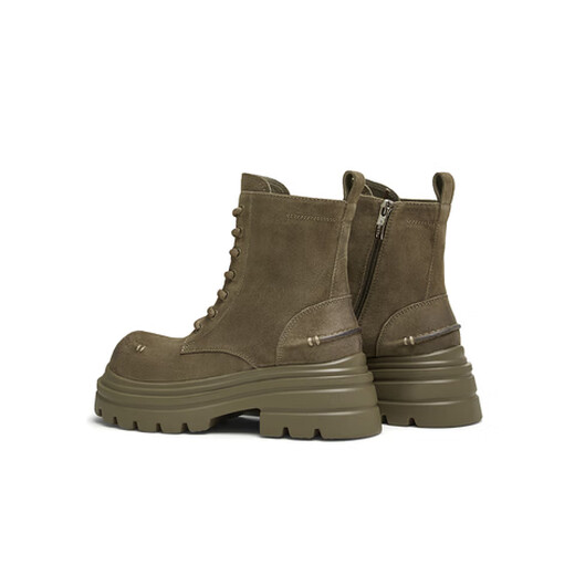Tianmeiyi Bottes pour femmes à lacets rétro épais semelles mincerantes Martin Boots à la mode et polyvalente pour femmes