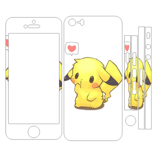 膜鹿堂适用适用iPhone5S彩膜前后苹果SE钢化膜卡通5代后壳贴纸来图定制 米白色 i5/5S/SE钢13895iphone