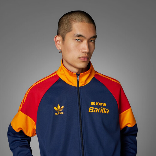 adidas罗马足球休闲文化复古立领夹克外套男装阿迪达斯官方IT3878 深靛蓝 M