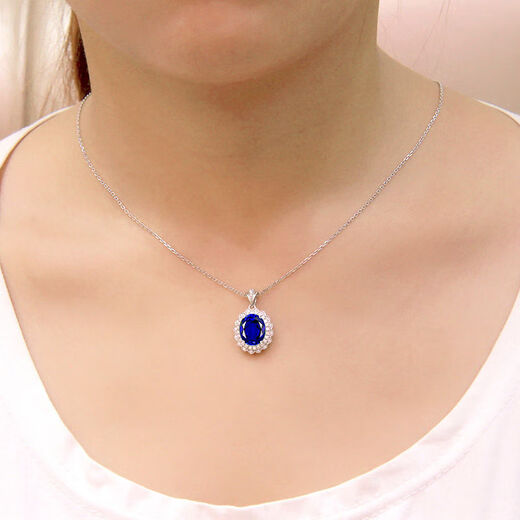 Xuanyong sapphire pendant necklace 18k gold plated 925 silver inlaid with colored gemstones tanzanite jewelry necklace women picture color 40cm pendant with silver chain