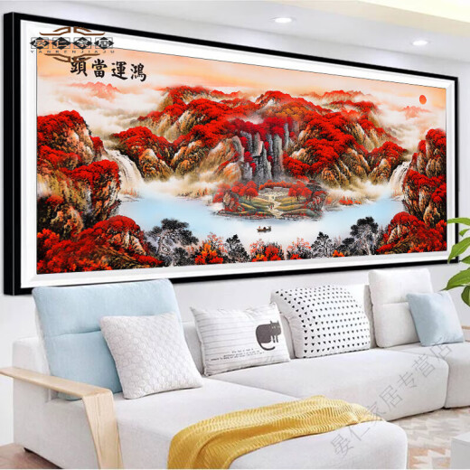 Jia Xiaoyou high-end cross/embroidery living room finished product with frame 2023 Mona Lisa Mona Lisa printed cross I-shaped embroidery thread embroidery medium pattern cotton thread 15066CM printed three-strand embroidery