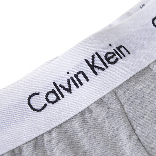 Calvin Klein underwear men's ck three-pack jacquard cotton anti-pinch low-waist boxer briefs U2664G M gift