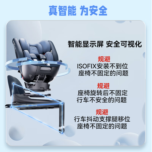 maxicosi迈可适儿童智能安全座椅0-12岁宝宝婴儿车载座椅360度旋转 慕尼黑