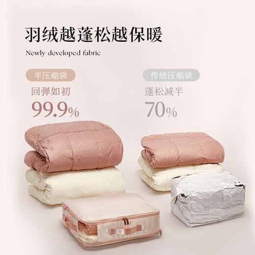 EACHY Down Jacket Storage Bag Home Quilt Clothes Travel Compression Bag Luggage Special Storage Almond Flour L