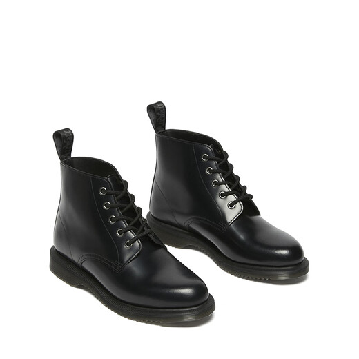 Martin Emmeline British men and women autumn comfortable lightweight glossy leather black short boots Martin boots black 41