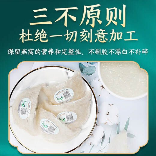 Mo YouSheng [School of Prognose Science Tracaability] Trockener Vogelnest Schwangerschaftsfrauen Indonesien Malaiisch 9-Level Spring Festival Geschenkbox Geschenktonics [Quellcode] 100 Gramm Bird's Nest (Geschenk Stein Biene Candy + Geschenktüte)