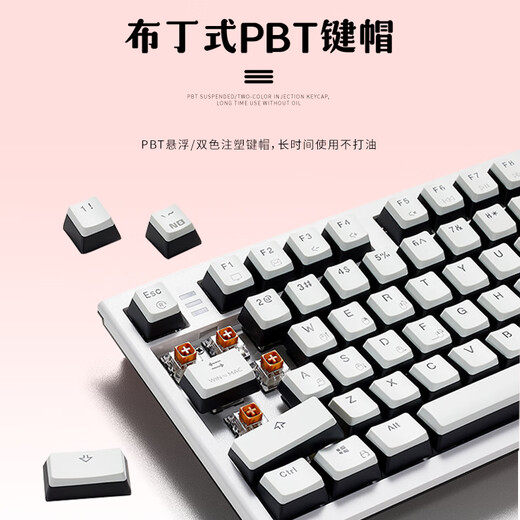 Black Canyon (Hyeku)X2 82-key wired/wireless dual-mode mechanical keyboard game office PBT keycap Kaihua BOX new axis with magnetic wrist rest Black Forest mousse Rose red axis