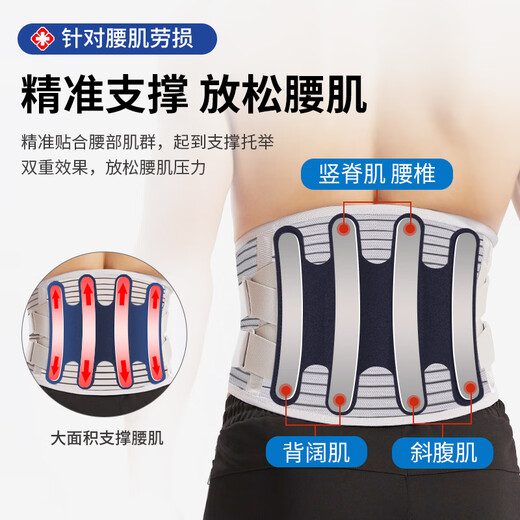 Standing (lizi) medical support belt, lumbar disc herniation, lumbar muscle strain, lumbar circumference surgery, steel plate lumbar support protective gear V-shaped L