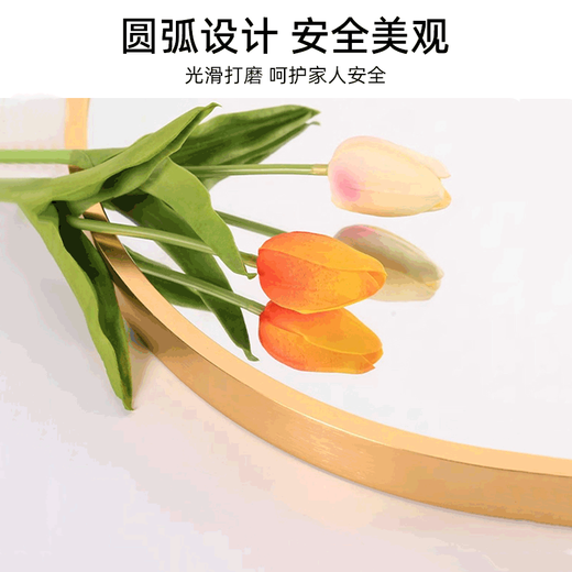 安尔雅穿衣镜 家用落地全身镜女生卧室镜子挂墙壁挂立体试衣镜拱形