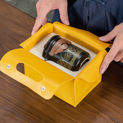 Zhengyang travel tea set portable outdoor ceramic quick cup one pot four cups office simple kung fu tea making Jilan Jinxiu (one pot six cups can long plate) + leather bag blue