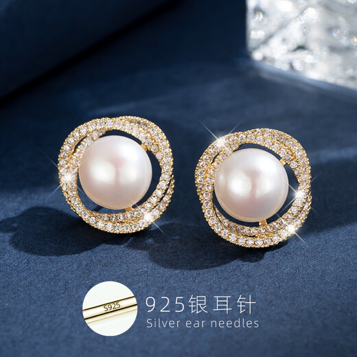 Qlady freshwater pearl earrings female temperament high-end silver needle earrings women 2025 new earrings birthday gift
