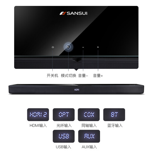山水（SANSUI）DV-95E回音壁电视音响 杜比5.1声道全景声家庭影院 家庭KTV套装智能蓝牙家用K歌卡拉OK 带麦克风