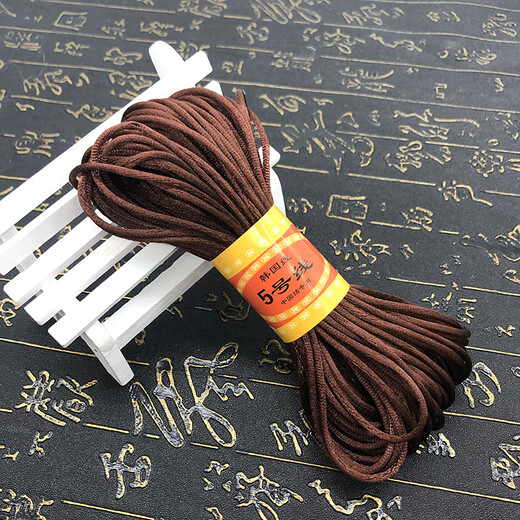 Lingmeng Chinese Knot No. 5 braided wire DIY handmade materials Dragon Boat Festival hand rope braided rope red rope lanyard golden yellow about 20 meters/piece No. 5 wire 20 meters