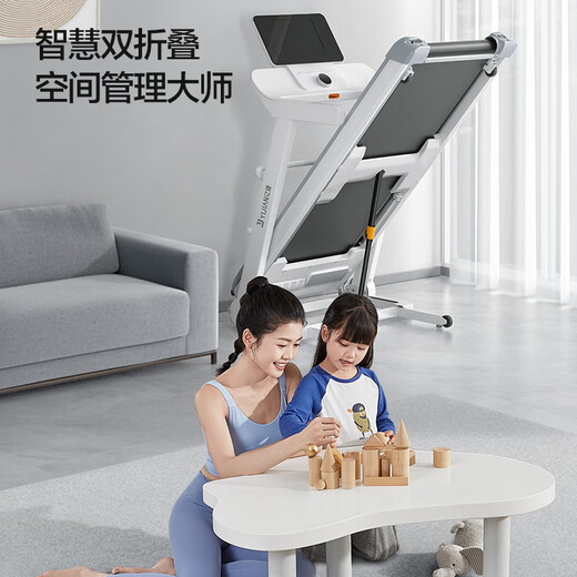 Yijian Treadmill Home Noise Reduction Foldable Climbing Gym Level Walking Machine Sports Fitness Equipment Dabai Max AI Flexible Shock Absorption Blue Screen Single Function Upgraded Model