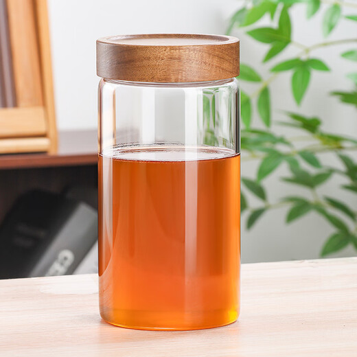 Baijie sealed jar glass bottle food grade honey jar coffee tea jar dry goods storage bottle spice storage box 1300ml