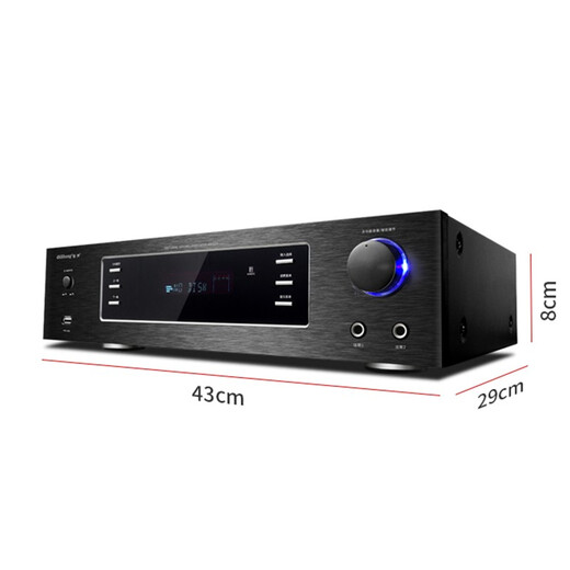 QISHENG power amplifier home 5.1 channel Bluetooth power amplifier supports optical coaxial audio input living room home theater 7.1 power amplifier passive subwoofer power amplifier AV-115 Network AI version (built-in network karaoke system)