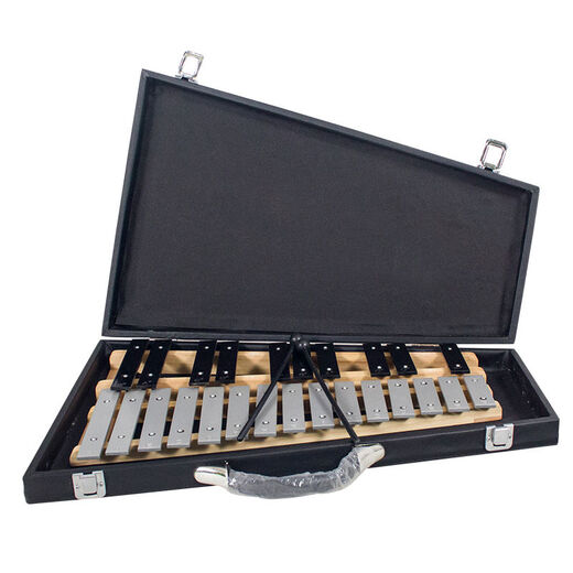 Xylophone adult percussion instrument children's jingle bell glockenspiel marimba portable professional 25-key aluminum plate piano 25-key mahogany piano