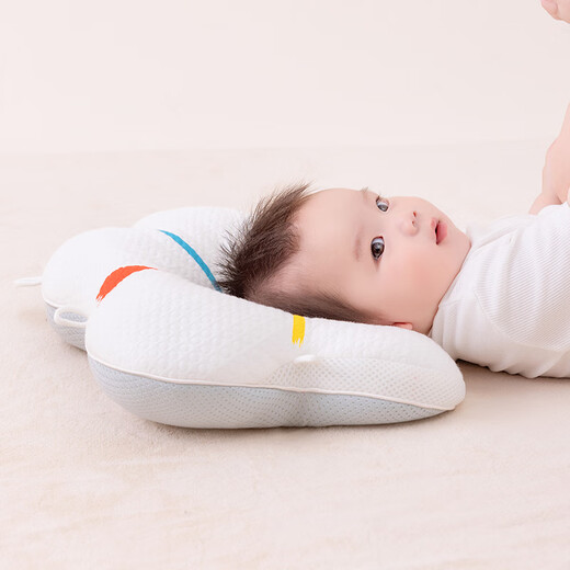 ROYALEXEBOSI baby shaping pillow corrects head shape from 0 to 6-12 months, corrects newborn baby pillow, 7D cotton core model, reverse Tencel