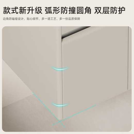 海松达不锈钢浴室柜组合陶瓷一体110cm洗手盆120大户型卫生间洗脸盆柜 奶咖12048cm圆弧盆+智能美妆镜柜