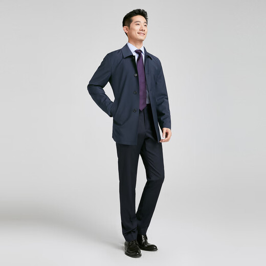 Youngor (YOUNGOR) windbreaker men's jacket men's spring and summer single windbreaker for young and middle-aged men, same style as the mall, navy M 170/92A