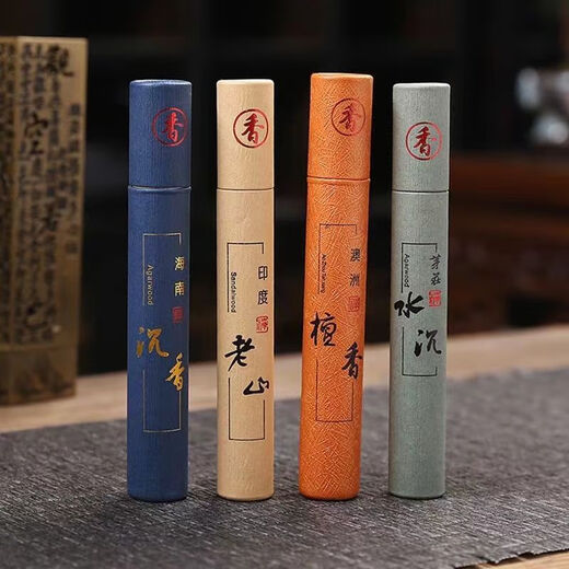 American and foreign 10.5 cm linear incense vertical incense burner study tea tasting incense burner home indoor natural sandalwood agarwood fragrance Laoshan sandalwood red heart sutra incense burner