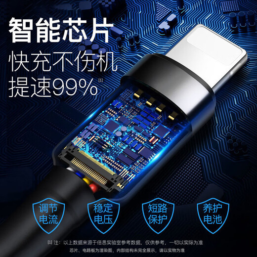 Baseus data cable three-in-one charging cable Apple Type-c Android phone one-to-three-wire suitable for iPhone15/14/13 Xiaomi Huawei Honor car power cable 1.2 meters