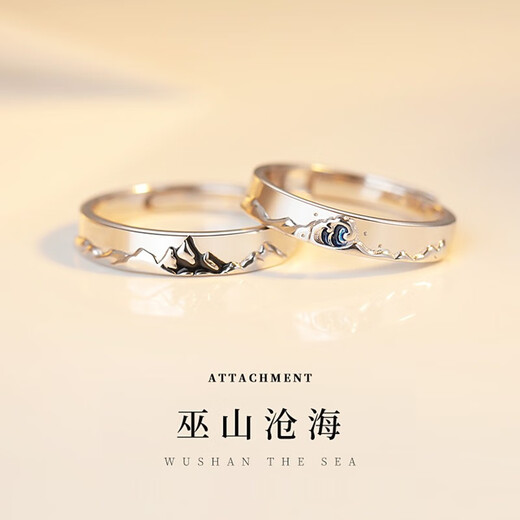 MZMZ platinum couple ring men's pt950 platinum order wedding ring Valentine's Day birthday gift for girlfriend local warehouse next day delivery/light luxury mountain and sea couple ring