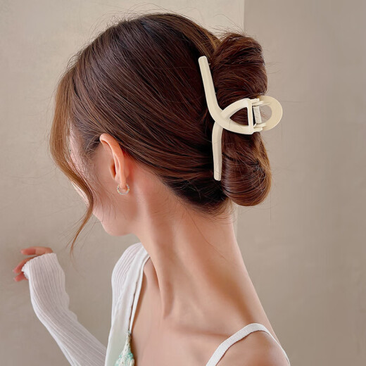 Grupos de 4 piezas de clips para el cabello para el verano de los clips de tiburón grande para la parte posterior de la cabeza clips para el cabello para los clips para el cabello para los clips de cabello para los clips de cabello para la cabeza de los clips de cabello para los clips de cabello para los clips blancos lechoso [conjunto de 4 piezas]
