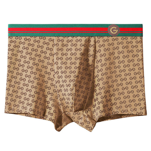 Gdad Herrenunterwäsche Herrenkämmerte Baumwoll Antibakterielle Schritte Boxerhose mittelgroßer großer gedruckter High-End-Geschenkbox-Shorts G1105-light Coffee-Dark-Kaffee-No-Schwarz-Black-Black 4xl (geeignet für 175-220 Jin [Jin gleich 0,5 kg]))
