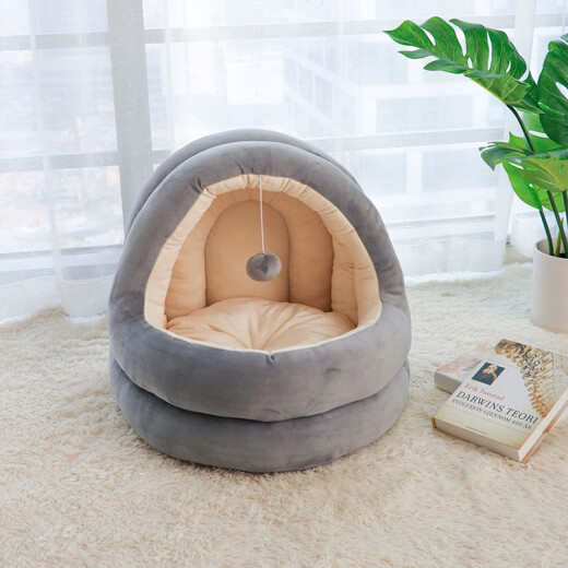 Bad Little Pet Cat House Spring and Summer Four Seasons Universal Semi-Enclosed Dog House Mongolian Cat House Warm Cat House Small Dog Pet Mongolian Cat House Small [10 Jin [Jin equals 0.5 kg] Cat 8 Jin [Jin equals 0.5 kg] Dog]