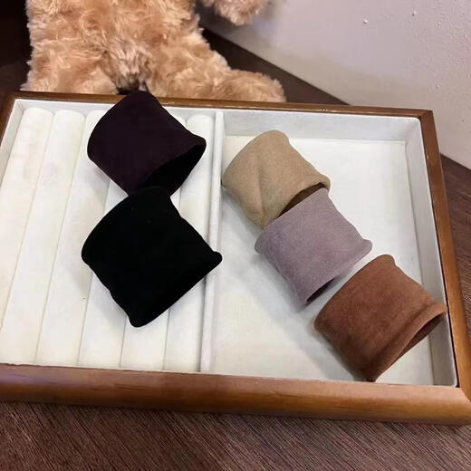 Jisenjia Hair Rope Women's Hair Tie High Elasticity Soft Mask Hair Tie Simple High Ponytail Hair Rope Extra Wide Seamless Rubber Band Hair Accessory Glossy Korean Style 5-piece Set