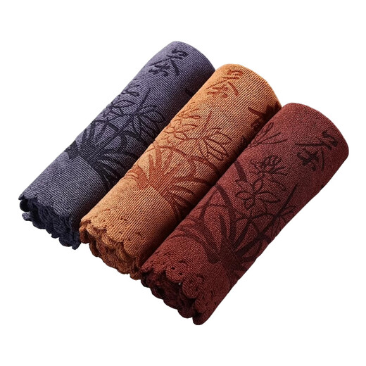Thickened tea towel, high-end tea cloth, absorbent kung fu tea set towel, coffee table, rag pad, Zen Tao tea table accessories, brown 1 pack, no Specifications