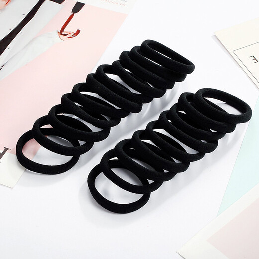 Chimera (CHIMERA) classic black headband 20 pieces that do not hurt the hair, durable and highly elastic hair rope, tight and sporty, simple rubber band hair tie